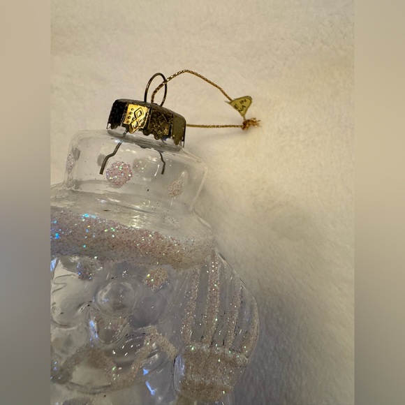 New Set Of 2 Rare Vintage Handblown Clear Glass Unique Christmas Tree Ornaments - Picture 10 of 14